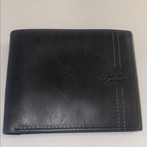 Cabela's Black Leather Wallet with Embossed Logo